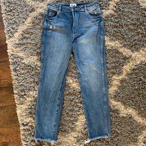 Rollas high rise relaxed slim denim